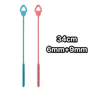 일상채움 30cm 긴 빨대도 손쉽게 34cm 실리콘 빨대 세척솔, 34cm 핑크+34cm 블루, 2개