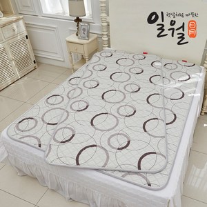 일월 전기매트 동그라미 카본 탄소매트 전기장판 싱글+더블 세트, 동그라미 싱글+더블세트