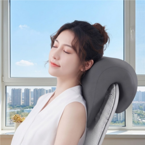 그로스웨이브 메모리폼 사무실 의자 목받침대 목쿠션, 그레이