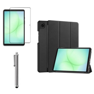 케이스나라 갤럭시탭 A11 플러스 / A11 호환 케이스 북커버 슬림 하드 A11+, 블랙, 1개