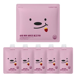 뉴베러 슬림 베어 단백질 쉐이크 파우치 꿀고구마맛, 40g, 5개