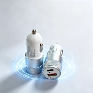 알루미늄 미니 차량용 초고속 충전기 PD30W+QC3.0 듀얼포트 시거잭 급속 충전기, 화이트, CC7
