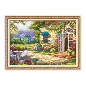 500피스 직소퍼즐 화창한 봄의 테라스 (액자옵션선택) PL808, 1개, 퍼즐+매트앤틱 직소퍼즐액자포함
