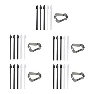투에이비 갤럭시 탭 S펜 호환 교체용 펜촉 25pcs, 5세트, 블랙3p/화이트2p