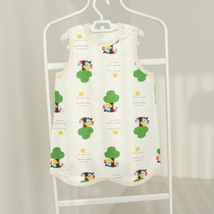 잼베이비 순면 유아동 간절기 수면조끼 아기 봄 여름 순면 잠옷 부드럽고 얇은 원피스형