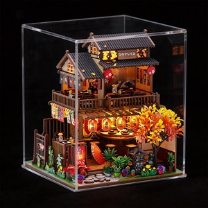 비콘 DIY 미니어처 하우스 일본선술집 일본풍 조립 만들기 키트, 1개, 단풍 스시집