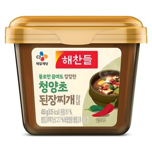 해찬들 그대로 끓여먹는 된장찌개 매운 청양초 전용 된장, 450g, 1개