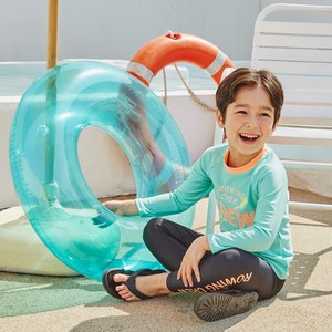 키즈 남아 래쉬가드 3종세트 유아 수영복 자외선차단 모자포함 수영복 아이스샌드