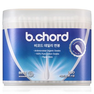 비코드 데일리 순면 100% 프리미엄 면봉, 1개, 300개입