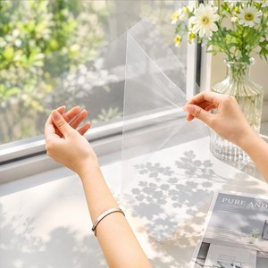 스피세프 셀로판지 0.3mm 두꺼운 A4 컬러 필름 투명 PVC 미술용 DIY 코팅지, 12개, 투명색