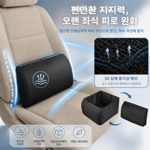 SIXCO 만들기 위한 다목적 차량 쿠션 보관 및 정리함자동차를 더 깨끗하고 간단하게, 블랙
