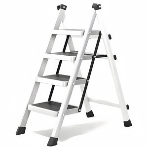 사다리 탄소강 휴대용 사다리 가정용사다리 화이트 4단/5단, 1개