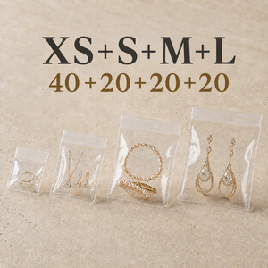 미누네 PVC 변색방지 악세사리 투명 지퍼백 100개입, 1세트