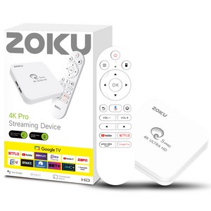 LOVFIR ZOKU 안드로이드 크롬캐스트 구글 크롬캐스트 호환 셋톱박스 OTT 셋톱 박스 WiFi6 블루투스 5.4, 1개, ZOKU Q5Pro(1+8GB)