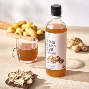 [물 섞지 않은 무설탕] 당 0% 알룰로스 함유 제로 생강청 생강차, 1개, 1개입, 590g
