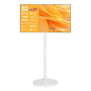 [10% 환급가전] 와이드뷰 FHD QLED 화이트에디션 스마트 TV + 삼탠바이미 V1 이동식 거치대 세트, 81cm(32인치), GTWV320FHDQ11(TV),  EKWBYME38 V1(거치대), 이동형 스탠드, 고객직접설치