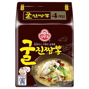 오뚜기 굴진짬뽕 라면 130g, 4개