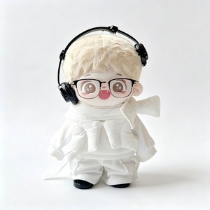 TsukiNook 20cm 10cm 인형옷 다이어리 꾸미기 키트 선물박스 (레트로 감성 인형 미포함), 1개, [20cm] 화이트 쿨 스트릿 룩 선물박스