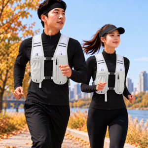 런맥스 초경량 남녀공용 트레일 러닝 조끼 마라톤 등산 백팩 베스트, 1개, 그레이