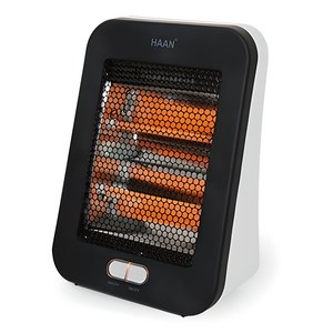 한경희생활과학 프리미엄 2단 석영관 전기히터, HAAN-M100H, 블랙 + 화이트