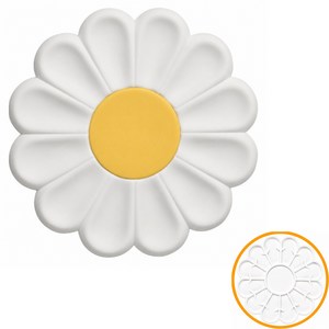 디엔오 실리콘 데이지꽃 냄비받침, 화이트, 1개