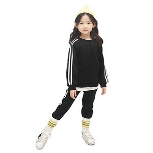 아동용 기모 더블라인 상하세트