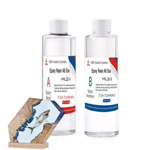 CNMI 크리스탈 클리어 에폭시 수지 AB 1:1 DIY 수공예품 수지, A100ml-B100ml, Transparent