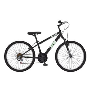 스마트 BH MT200 24인치 21단 앞서스펜션 MTB 자전거, 블랙 미조립