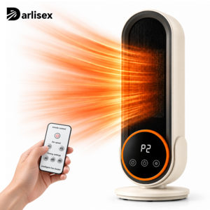 Darlisex 가정용 온풍기 1등급 고효율 절전형 1200W PTC 2초 발열 전기히터 [KC인증], 화이트, E68S