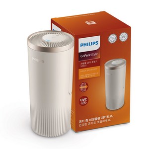 필립스 고퓨어 스타일 3000시리즈 차량용 살균 공기청정기, 베이지, S3602