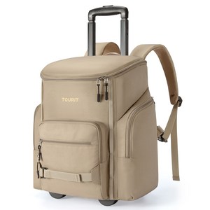 TOURIT 대용량 쿨러백 보온보냉 백팩 캠핑 아이스박스, 006카멜, 22L