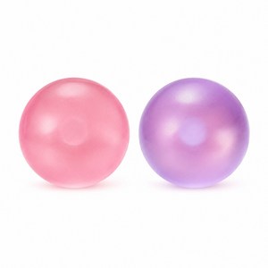 [쉬는시간상점] 말랑이 공기말랑이 말랑이 1+1 투명말랑이 고무공 오로라 말랑이, 2개, 베리(핑크+퍼플)