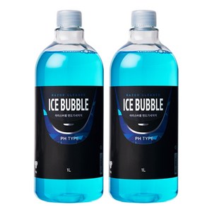 아이스버블 면도기세척액 1L x 2개브라운/필립스/파나소닉 전기면도기 호환 리필액, PH타입(필립스호환) 1L x 2개, 브라운, PH TYPE