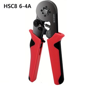 HSC8 6-4A 미니 자동 조절 페룰 압착 플라이어 23-10AWG 사각 페룰 전선 압착 공구, 1개