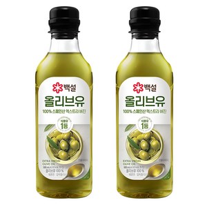 백설 엑스트라버진 압착 올리브유, 500ml, 2개