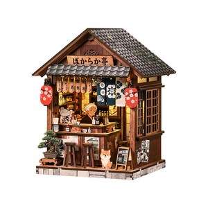 비콘 DIY 미니어처 하우스 일본선술집 일본풍 조립 만들기 키트, 1개, 벚꽃 이자카야