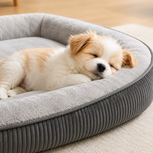 모어리빙 극세사 푹신한 강아지 방석 고양이 쿠션 애견침대, 1개, 그레이