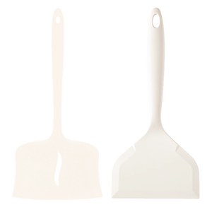 투데이리빙 2종 세트 실리콘 와이드 뒤집개 주방 요리 도구 넓은 대형 주걱, 2개, R98597M(베이지