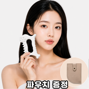 쿡브로 세라믹 마사지기 괄사 림프 순환 도자기, 화이트, 1개