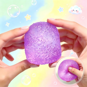 Zeviro 로제 스트레스볼 스퀴시 말랑이 스트레스해소, 1개, 140g, 보라
