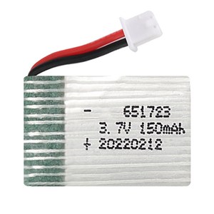 올칩 3.7V 150mAh 드론배터리 마이크로 FPV 쿼드콥터 교체용 리튬폴리머 JJRC H20, (H20) 3.7v 150mah(1.25), 1개