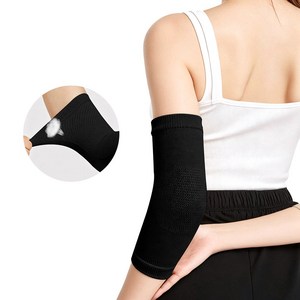 키스미스 팔꿈치 보호대 얇은 헬스 엘보 보호대, 블랙, 1세트