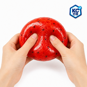 수박 샤베트 슬랑이 말랑이 크런치 스퀴시, 단색, 140g, 1개