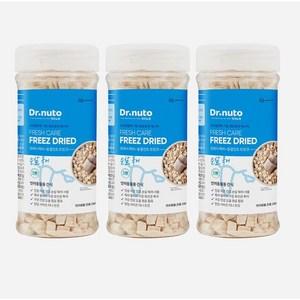 닥터뉴토 고양이 동결건조 간식 유산균 트릿 (구내염/구취/치석제거 도움), 3개, 40g, 북어