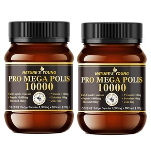 호주 네이쳐스영 프로폴리스 10000mg 함량 10배, 2개, 180정