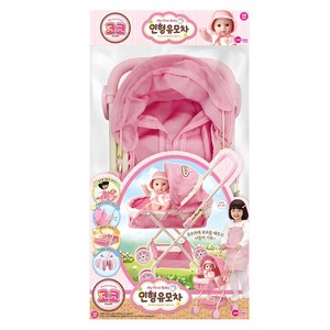 원앤원 인형 유모차 5900 소꿉놀이, 분홍색, 1개