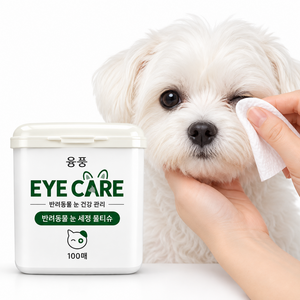융풍 강아지 고양이 눈물티슈 반려동물 눈가 클렌징 물티슈 눈물자국 케어 100매, 1개, 0.1L