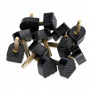 무드) 셀프 수선용 하이힐 구두굽 D형, 4개, 블랙 원형 가는 심지 10mm 1켤레