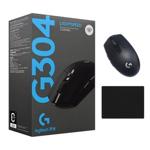 로지텍 G304 LIGHTSPEED 게이밍 무선 마우스 병행 정품박스 + 스토리링크 마우스패드, G304 (블랙) + 스링 마우스패드, 로지텍 G304_블랙