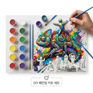멧챠 카멜레온 메차 메챠 피규어8개+ 미니12색 아크릴물감, 1개